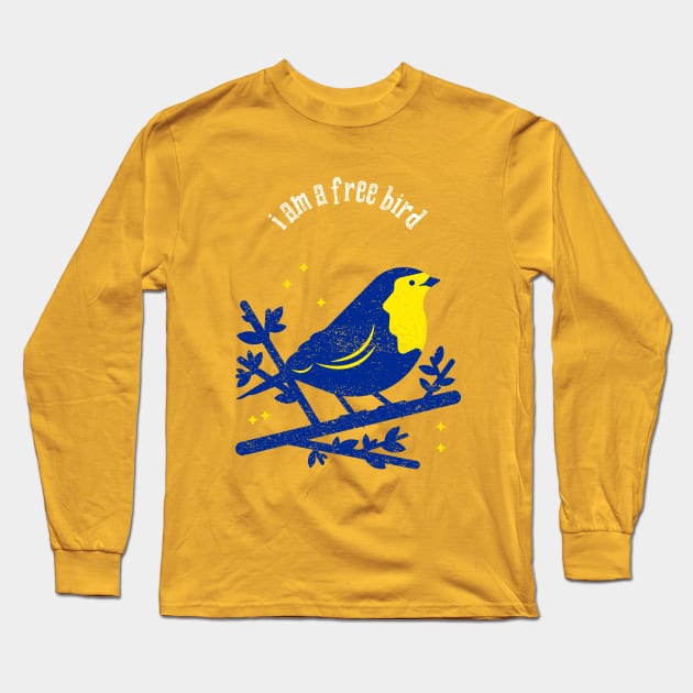 I Am A Free Bird Long Sleeve T-Shirt by Sonicx Electric 